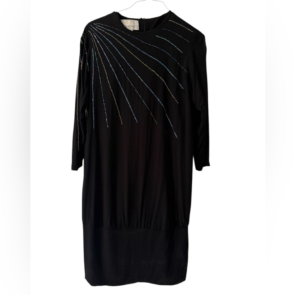 MOTHERHOOD BLACK EMBELLISHED MATERNITY DRESS!!